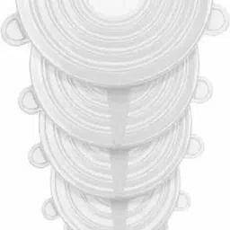 qinpin Silicone Stretchable/Reusable Flexible Lid fits All Containers Bowl Food Cover 2.6 inch Lid Set image 3