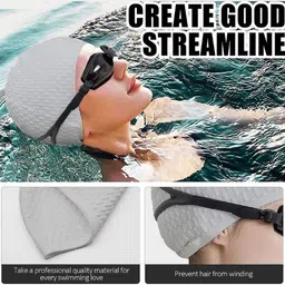 EL REGALO Textured Swim Cap image 2