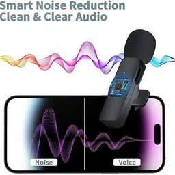 SterlingBazaar K9 Wireless Mic for Camera & Phone – Noise-Free Audio for Vloggers Camera Microphone image 2