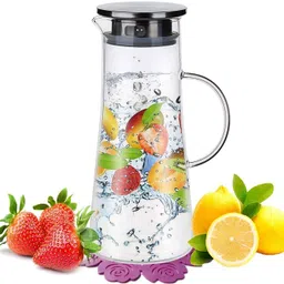 red-rubby 1.3 L Borosilicate Glass Water Jug-picture-38