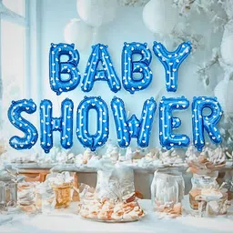 king collection Solid Baby Shower Foil Balloon Set Baby Welcome Party & Gender Reveal Décor Letter Balloon-picture-18