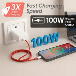 SB 100 W SuperVOOC 9 A Wall Charger for Mobile with Detachable Cable image 4