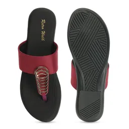 Retro Walk Embellished T-Strap Flats image 4