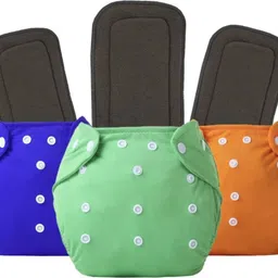 jaydison Solid Reusable Cloth Button Diaper Reuse Nappy & Insert 0-24m BGODBVB46-picture-10