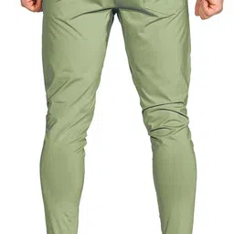 avolt Men Solid Light Green Track Pants image 3
