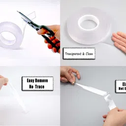 deejay Double sided Upgraded Tape can be used to fix carpets, furniture, paste posters, decorative paintings, Car decorations, Automobile accessories, photo frames and other small items which need to be placed at a long-term vertical angle. Cello Tapes (Manual) image 4