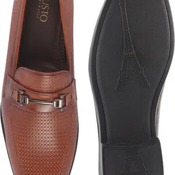 fausto Horsebit Buckle Classic Party Formal Shoes|Office, Meeting, Wedding Loafers Slip On For Men image 4