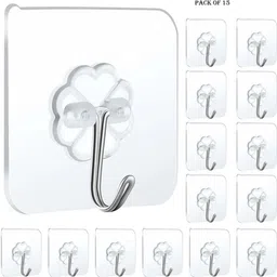 clickkit Strong Flower hook self Adhesive for kitchen, bathroom and office Hook 15-picture-13