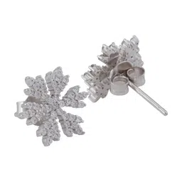 GIVA 925 Sterling Silver Rhodium Plated Snowflake Earrings image 3