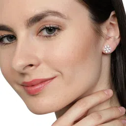 GIVA 925 Sterling Silver Rhodium Plated Snowflake Earrings image 4