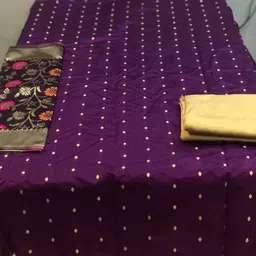 stylescope Unstitched Cotton Silk Salwar Suit Material Embroidered image 3