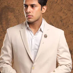 COSA NOSTRAA Men Rudraksh Trishul Lapel Pin image 5