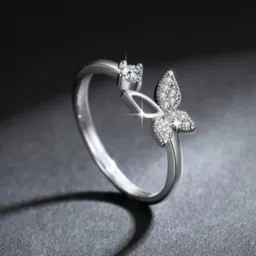 vipunj STYLISH BUTTERFLY RING Sterling Silver Ring image 1