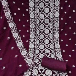 skyfiesta Unstitched Georgette Salwar Suit Material Embroidered image 3