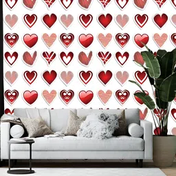 Wallpics Red Printed Self-Adhesive Wallpaper-image-48