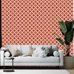 Wallpics Red Printed Self-Adhesive Wallpaper-image-91