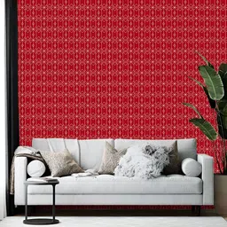Wallpics Red & White Printed Wallpaper-picture-42