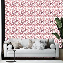 Wallpics White & Red Abstract Printed Wallpaper-image-65