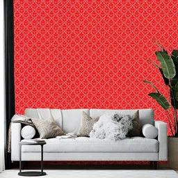 Wallpics Coral & Red Abstract Printed Self Adhesive Wallpaper-picture-32