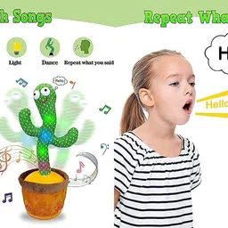 subadika Smart Dancing Talking Cactus with LED Lights & Recording REPEAT WHAT YOU SAY TOY image 5