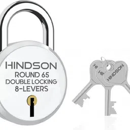 hindson Round 65 Double Locking, 8 Levers with 3 Iron Key Lock Padlock-picture-27