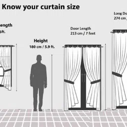 styletex 274 cm (9 ft) Long Door Polyester Semi Transparent Curtain (Pack Of 2) image 3