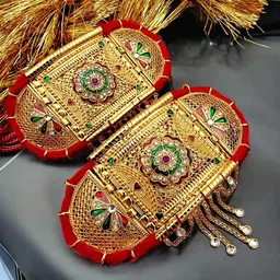 rajasthani gahana Alloy Opal Gold-plated Armlet-picture-11