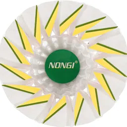 nongi 2 Color Designer Feather Shuttlecock Parabolic Trajectory for Recreational Play Feather Shuttle- Multicolor image 5