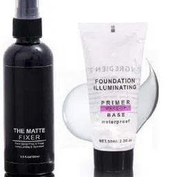 mixonshun Trending Fixer Face Setting Spray Combo With Luxury Face Prime (Black and white)-picture-22