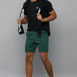 allen solly Solid Men Green Regular Shorts image 3