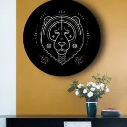 Round Black Black And Gold Zodiac Canvas Art Print By The Artment-image-83