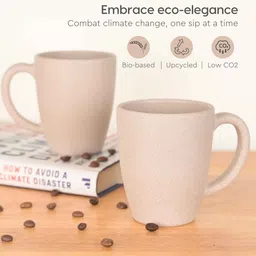 eha Multicolor Classic Coffee Mug 300 ml (6 Pc)Rice Husk Biocomposite image 3