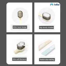 funblast Tooth Brush Set - Tooth Brush Combo Pack of 5 for Kids & Adults, Super Soft Bris Ultra Soft Toothbrush image 4