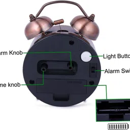 remeka Analog Brown Clock image 2