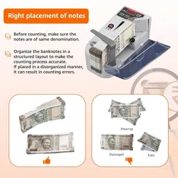 COI Mini Portable LED Display Note Counting Machine UV/WM Function Auto-shutoff Note Counting Machine image 4