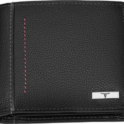 urban forest Men Casual Black Genuine Leather RFID Wallet image 2