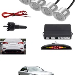 maties 4Silver Parking Sensor With LED Display Increased Safety For Car-85 Universal 4 Silver Reverse Parking Sensor With LED Display For Cars-85 Parking Sensor-picture-13