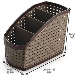 puthak Plastic Plastic 4 compartment makeup brush holder Storage Basket Storage Basket image 3