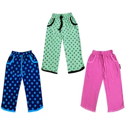 IndiWeaves Girls Pack of 3 Mid-Rise Cotton Printed Capris-picture-34