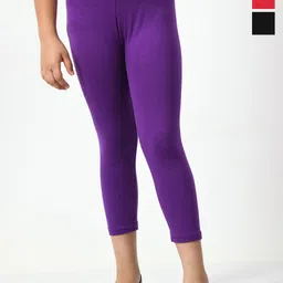 BAESD Girls Pack Of 3 Mid-Rise Skinny Fit Capris-image-92