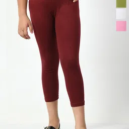 BAESD Girls Pack Of 4 Mid-Rise Skinny Fit Capris-picture-33