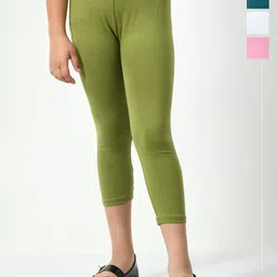 BAESD Girls Pack Of 4 Mid-Rise Skinny Fit Capris-picture-41