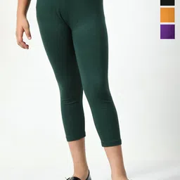 BAESD Girls Pack Of 4 Mid-Rise Skinny Fit Capris-image-93