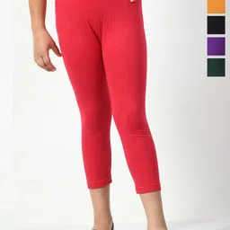 BAESD Girls Pack Of 6 Mid-Rise Skinny Fit Capris-image-26