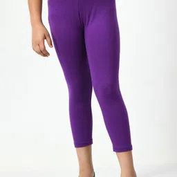 BAESD Girls Pack Of 4 Mid-Rise Skinny Fit Capris image 3