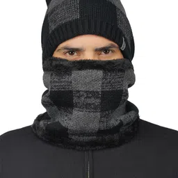 iSWEVEN Woolen Winter Caps with Neck Warmer image 1