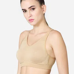 VStar Medium Coverage Non-Padded Non-Wired Running Sports Bra With Detachable Straps image 2