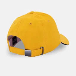 Status Quo Men Yellow Embroidered Cotton Baseball Cap image 3