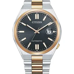Citizen Men Patterned Dial & Stainless Steel Bracelet Style Straps Analogue Light Powered Watch NJ0154-80H-image-36
