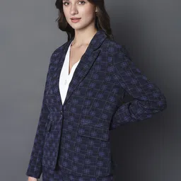 vero moda Women Checkered Single Breasted Formal Blazer image 2